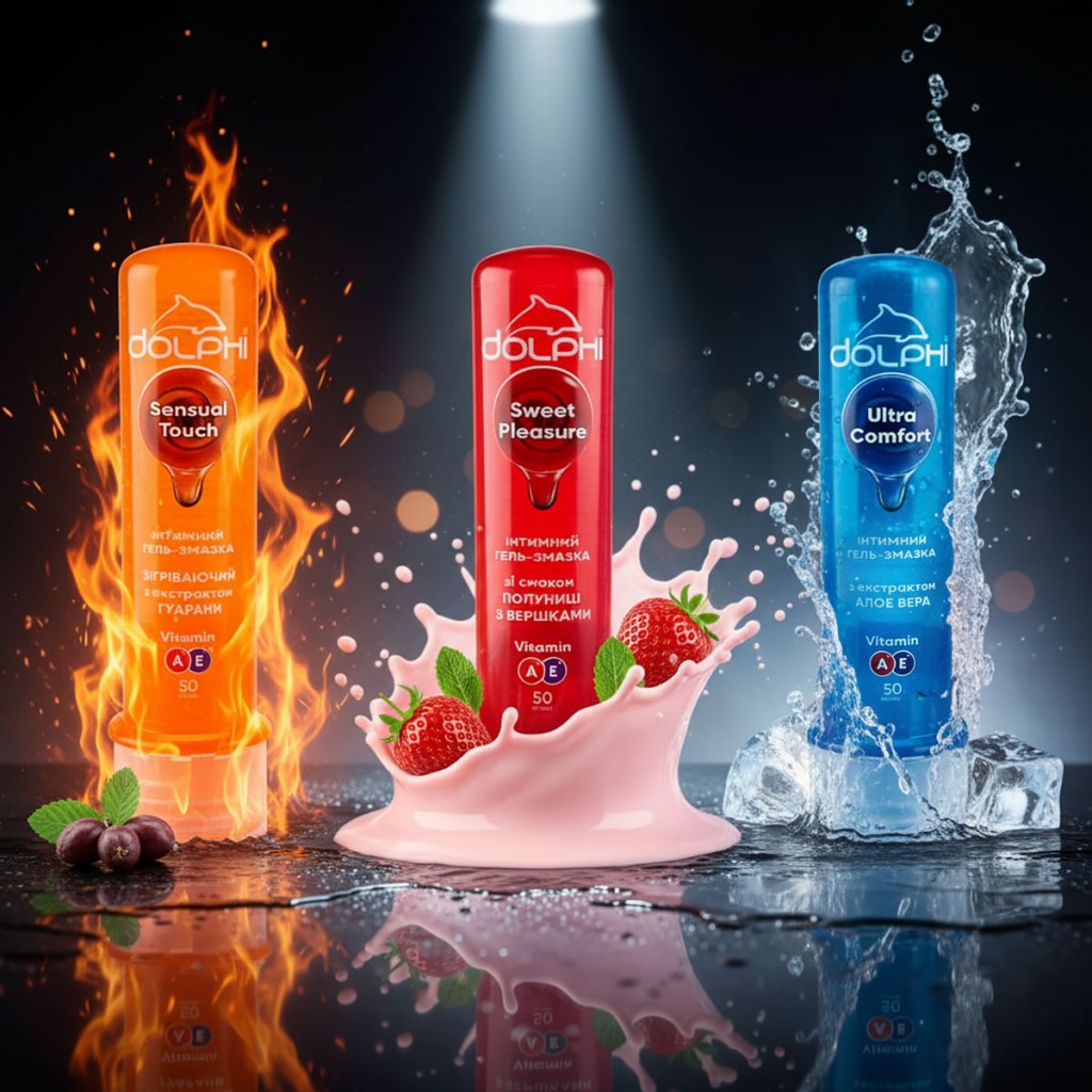 Комплект гелів Dolphi 3шт по 50 мл асорті