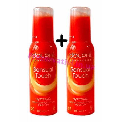Гель-cмазка Dolphi Sensual touch возбуждающая 200мл (1+1 бесплатно!) - Фото№1