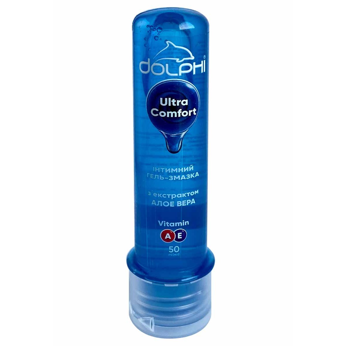 Новый дизайн! Гель-смазка Dolphi Ultra Comfort 50мл с алое-вера увлажняющая