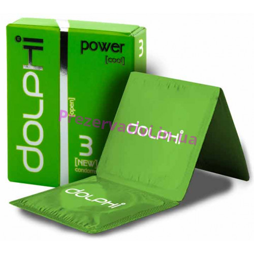 Презервативы Dolphi LUX Power (Cool) 3шт пролонгирующие - Фото№1