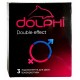 Презервативы Dolphi NEW Double Effect точки и ребра, пролонгирующие разогревающие 3шт