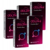 Презервативы Dolphi Double Effect точки и ребра, пролонгирующие разогревающие 60шт (5 пачек по 12шт)