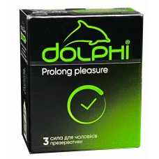 Презервативи Dolphi NEW Prolong Pleasure пролонгуючі 3шт