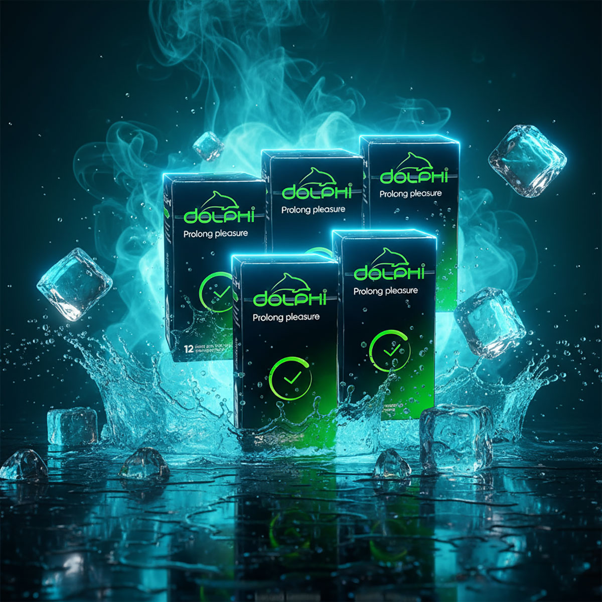 Презервативы Dolphi Prolong Pleasure пролонгирующие 60шт (5 пачек по 12шт)