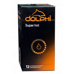 Презервативи Dolphi NEW Super Hot з збуджуючим змащувачем 12шт
