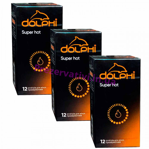 Презервативы Dolphi NEW Super Hot с возбуждающей смазкой 36шт (3 пачки по 12шт) - Фото№1