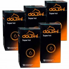 Презервативы Dolphi NEW Super Hot с возбуждающей смазкой 30шт (5 пачек по 12шт)