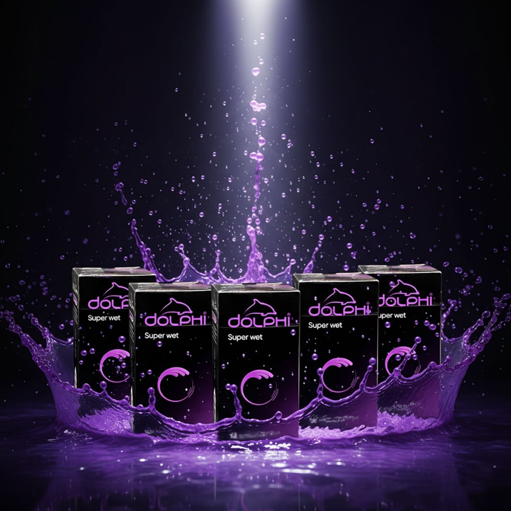 Презервативи Dolphi Super Wet супертонкі з додатковим змащувачем 60шт (5 пачок по 12шт)
