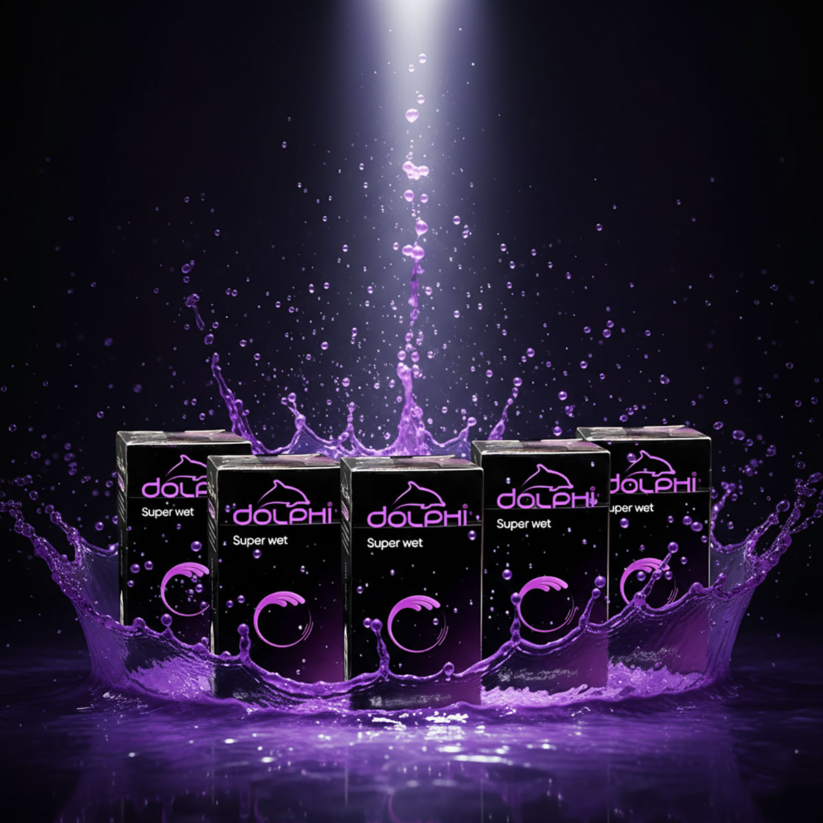 Презервативы Dolphi Super Wet тонкие с обильной смазкой 60шт  (5 пачек по 12шт)