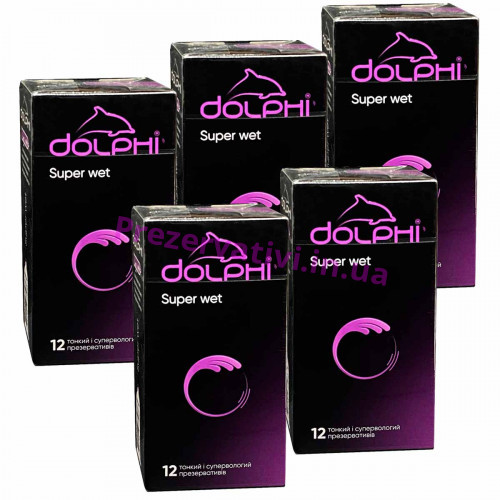 Презервативы Dolphi NEW Super Wet тонкие с обильной смазкой 30шт (5 пачек по 12шт) - Фото№1