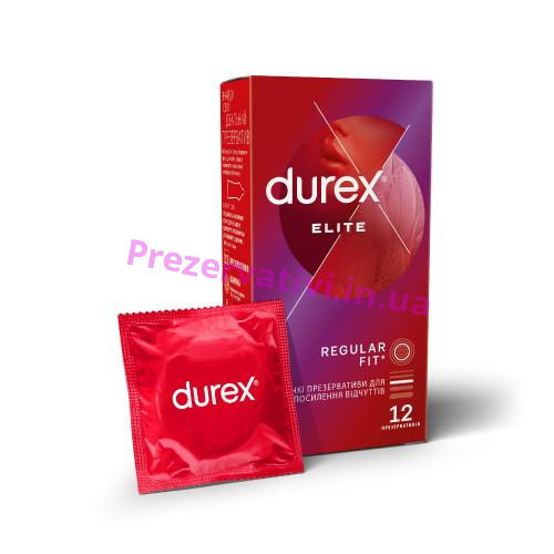 Презервативы латексные с силиконовой смазкой DUREX Elite (особенно тонкие), 12 шт. - Фото№1