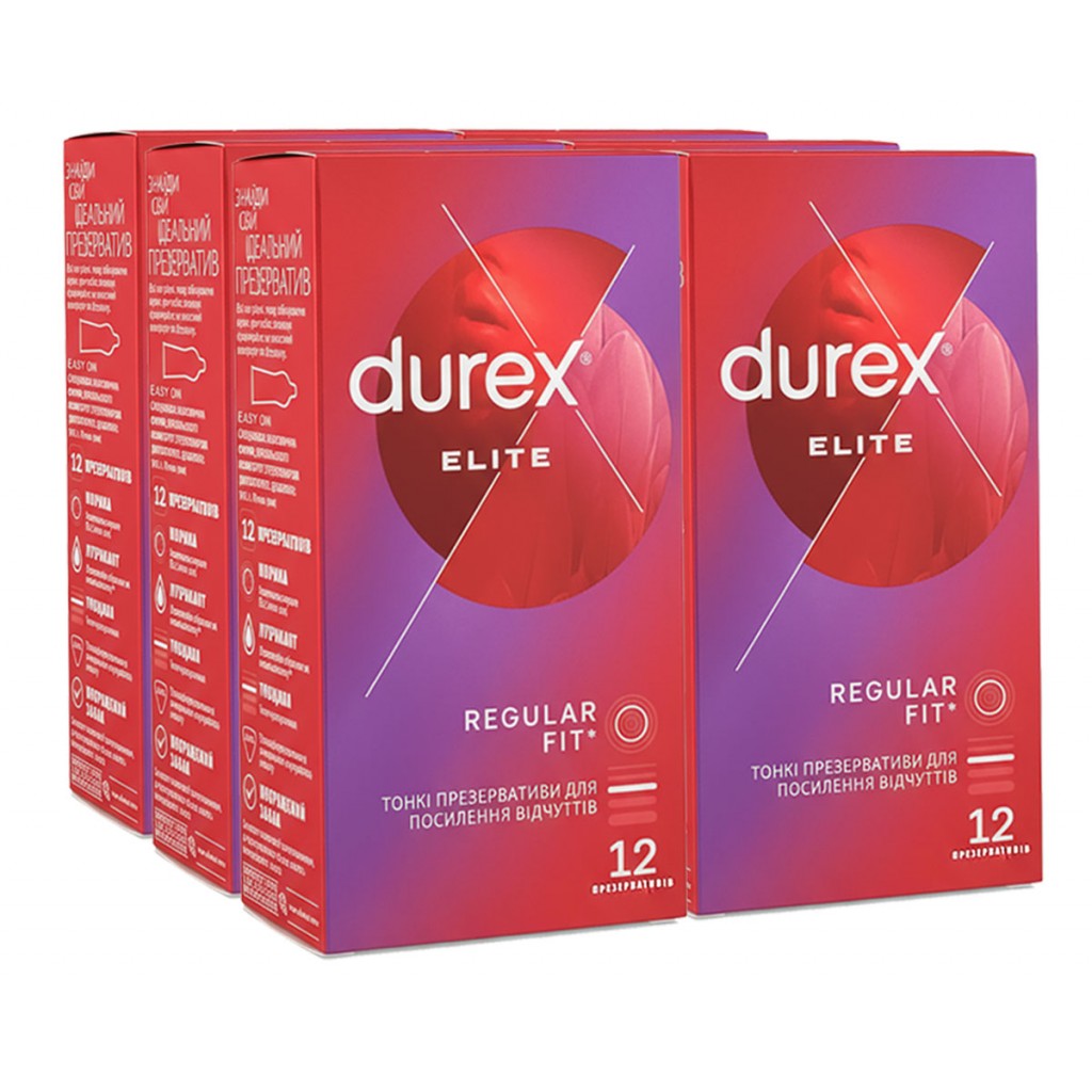 Блок презервативов Durex 6 пачек 12шт Elite
