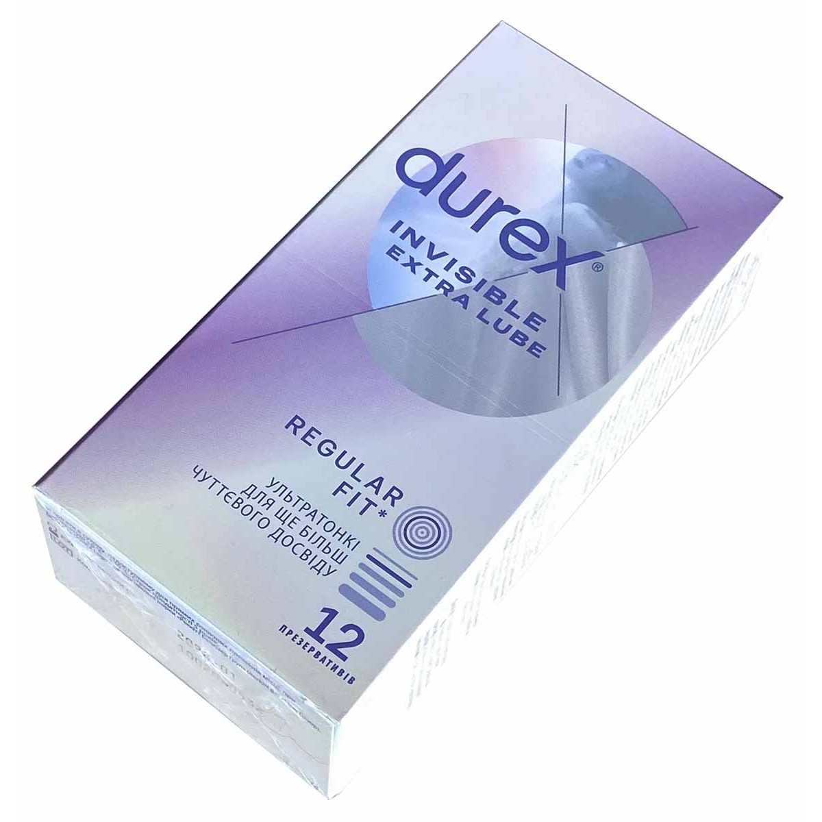 Презервативы DUREX 12шт Invisible ExtraLube с дополнительной смазкой⚡️Prezervativi.in.ua