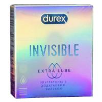 Презервативы латексные с силиконовой смазкой DUREX Invisible Extra Lube (ультратонкие с дополнительной смазкой), 3 шт. - Фото№7
