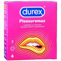 Презервативы латексные с силиконовой смазкой DUREX Pleasuremax (с ребрами и точками), 3 шт. - Фото№5