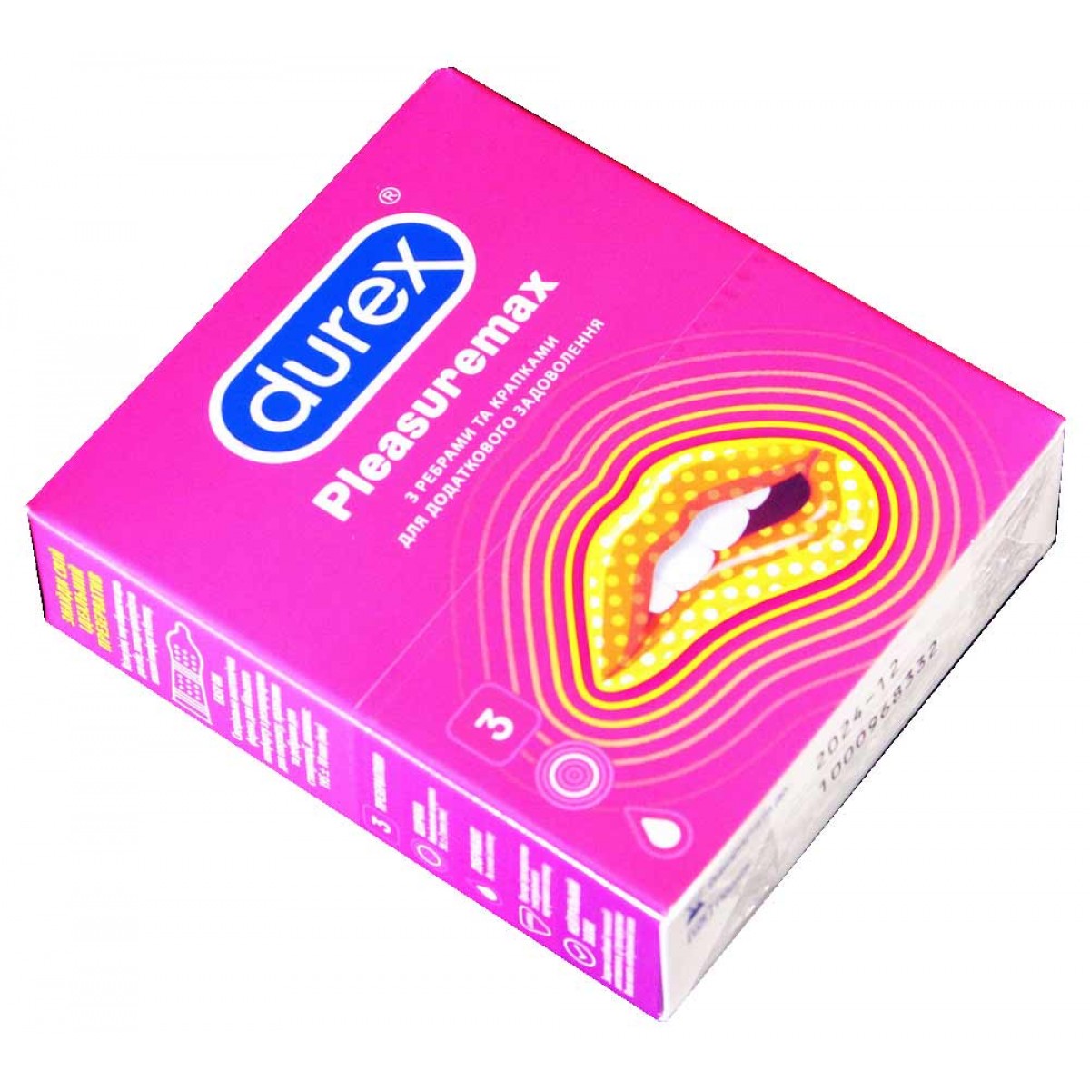 Презервативы DUREX 3шт Pleasuremax⚡️Prezervativi.in.ua
