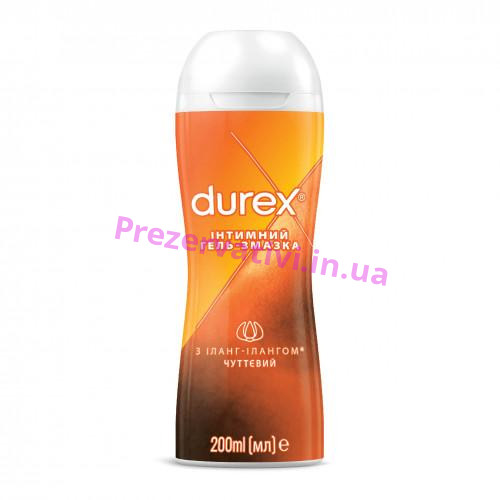 Гель-смазка для массажа Durex Play Massage 2 в 1 Sensual с экстрактом иланг-иланга 200мл - Фото№1