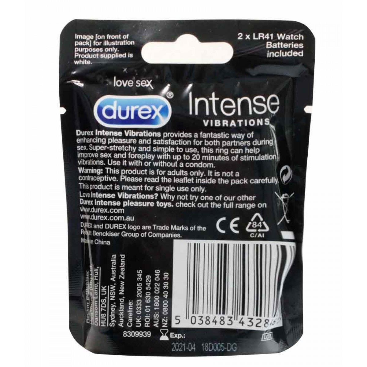 DUREX Intense Vibrations Кольцо вибрационное