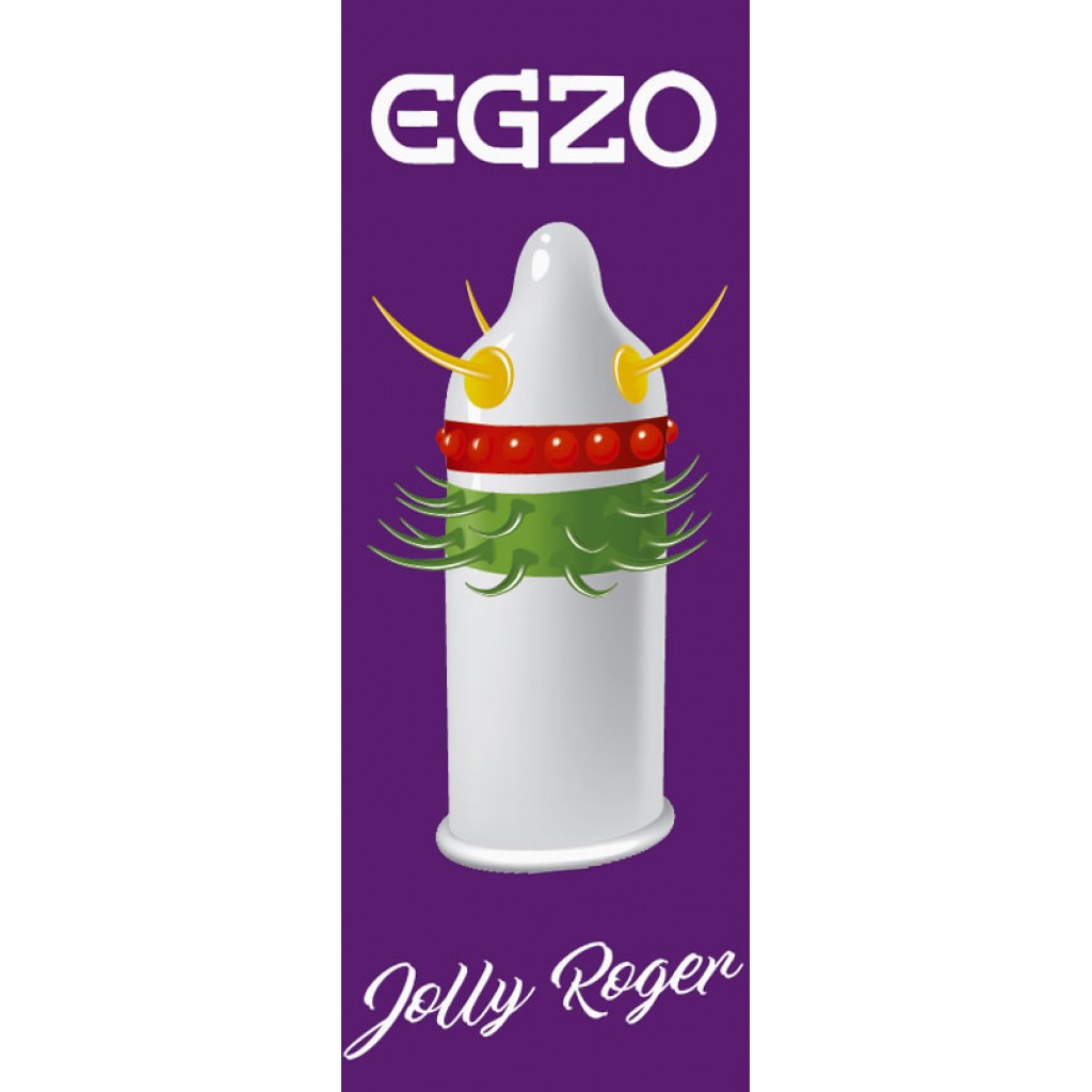 Презервативы EGZO Jolly Roger с усиками 1шт НОВЫЙ ДИЗАЙН