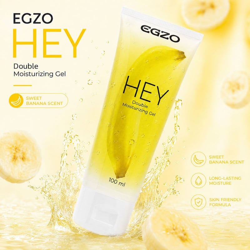 Анальная смазка EGZO HEY 100мл с ароматом банана⚡️Prezervativi.in.ua