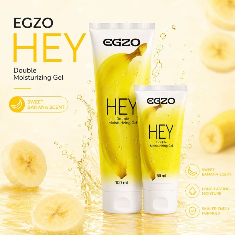 Комплект анальних змазок EGZO HEY 100+50мл з ароматом банана 