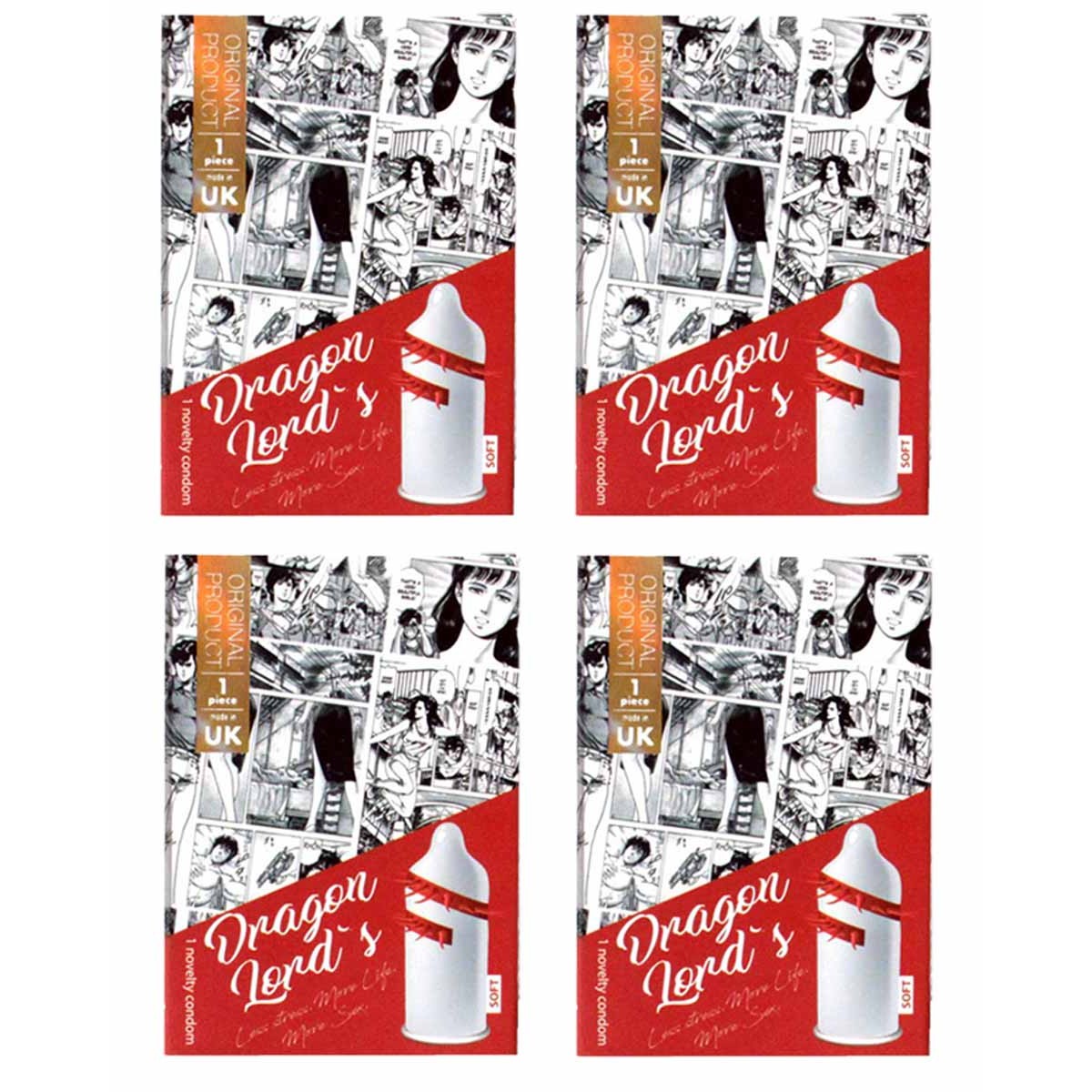 Презервативи EGZO Dragon Lord`s з вусиками 4 пачки по 1шт