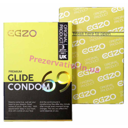 Презервативы EGZO Premium GLIDE суперувлажненые 3шт (Срок 05.23) - Фото№1