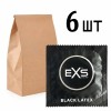 Черные презервативы EXS Black Latex 6шт