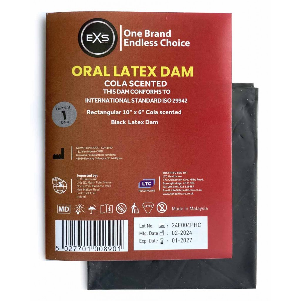Латексная салфетка EXS Oral Latex Dam 1шт кока-кола