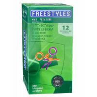 Блок презервативов FREESTYLES 72шт Max Pleasure точечные (6 пачек по 12шт) - Фото№4