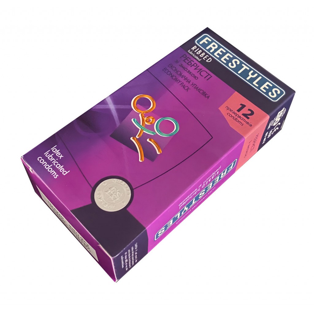 Презервативы FREESTYLES 12шт Ribbed ребристые