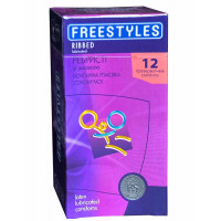Блок презервативов FREESTYLES №72 Ribbed ребристые (6 пачек по 12шт) - Фото№2