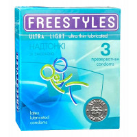 Блок презервативов FREESTYLES 30шт Ultra Light Супертонкие (10 пачек по 3шт) - Фото№4