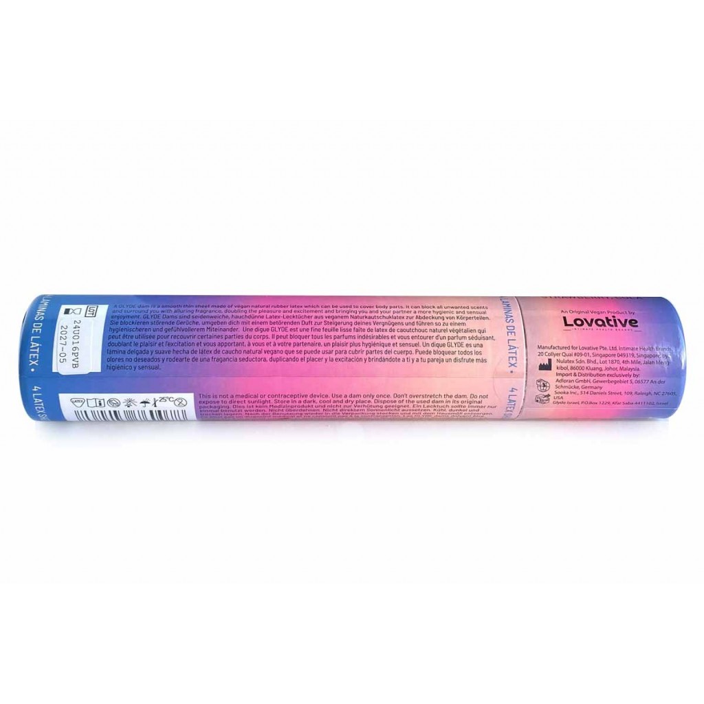 Латексні серветки Oral Dam Glyde 4шт мікс (туба)