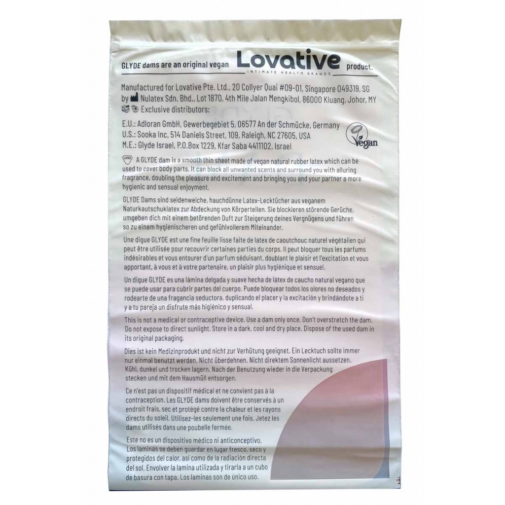 Латексні серветки Oral Dam Glyde 4шт мікс (туба)