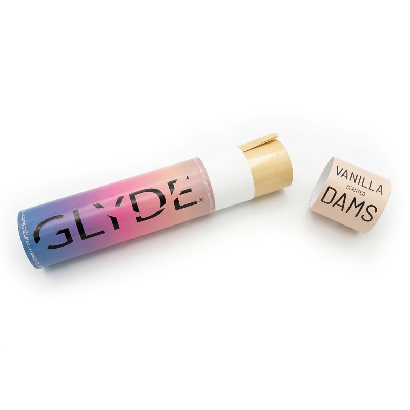 Латексні серветки (Oral Dams) GLYDE Creme Vanilla смак ванілі 4 шт