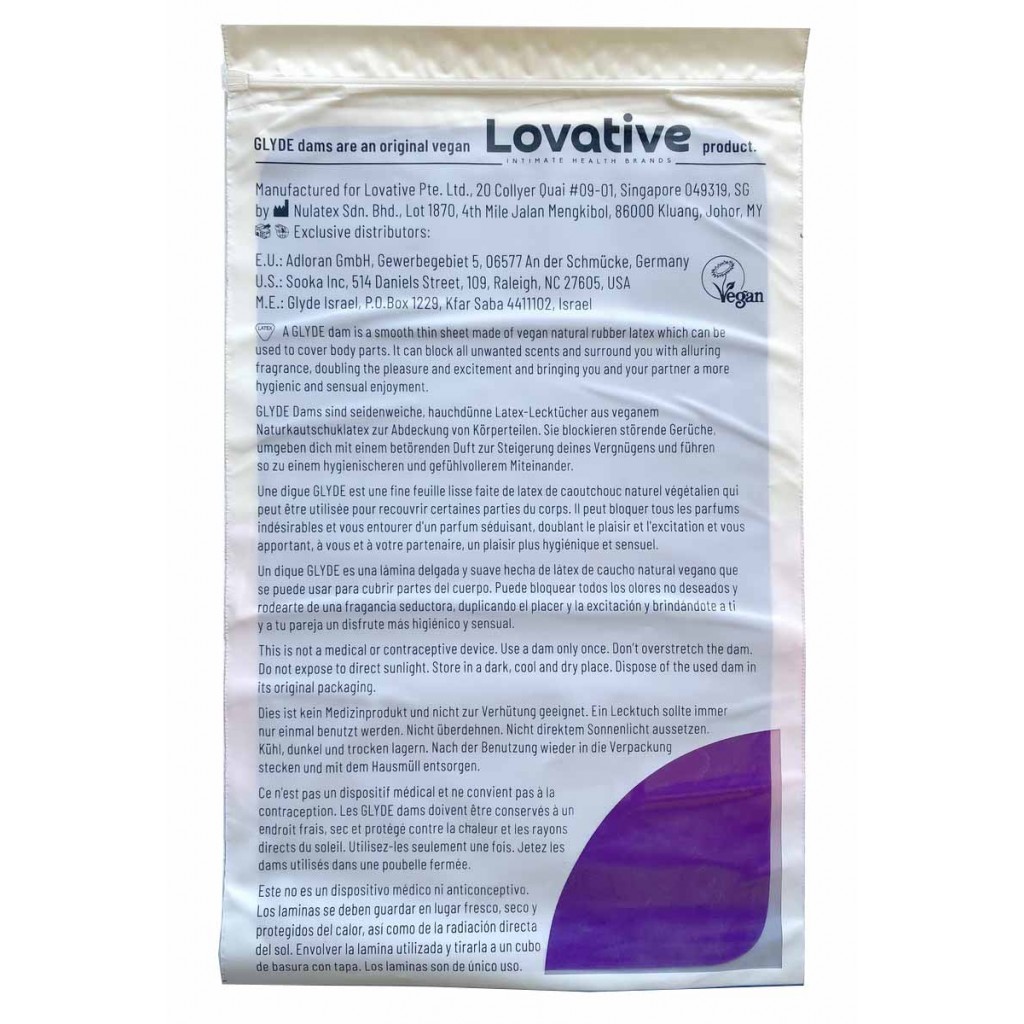 Латексні серветки Oral Dam Glyde 4шт мікс (туба)