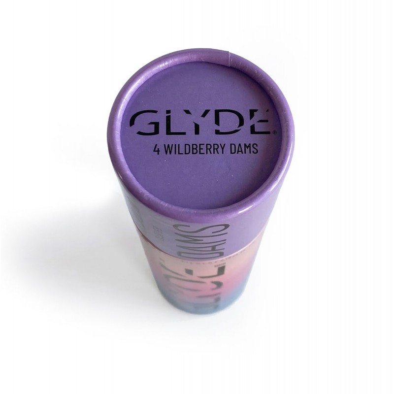 Латексні серветки (Oral Dams) GLYDE Purple Wildberry ягідний смак 4 шт