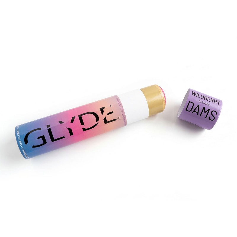 Латексні серветки (Oral Dams) GLYDE Purple Wildberry ягідний смак 4 шт