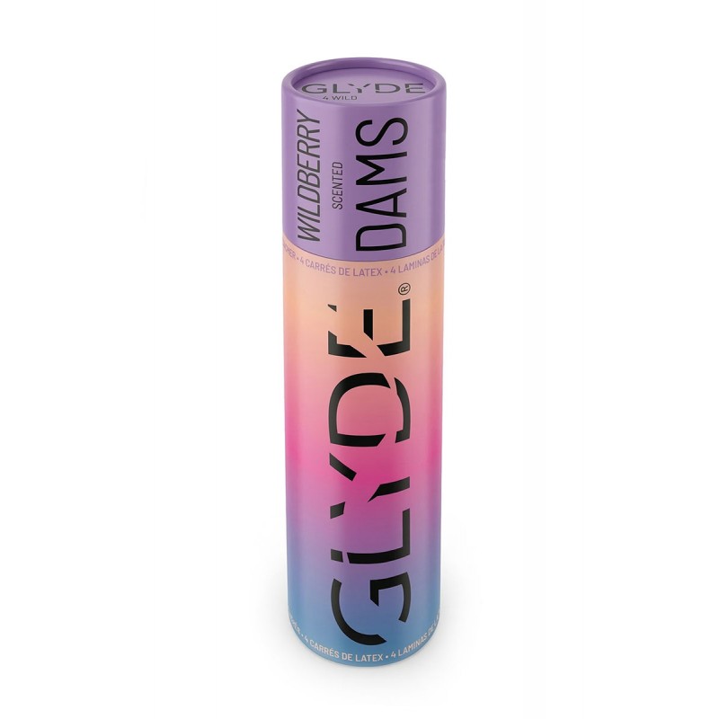 Латексні серветки (Oral Dams) GLYDE Purple Wildberry ягідний смак 4 шт