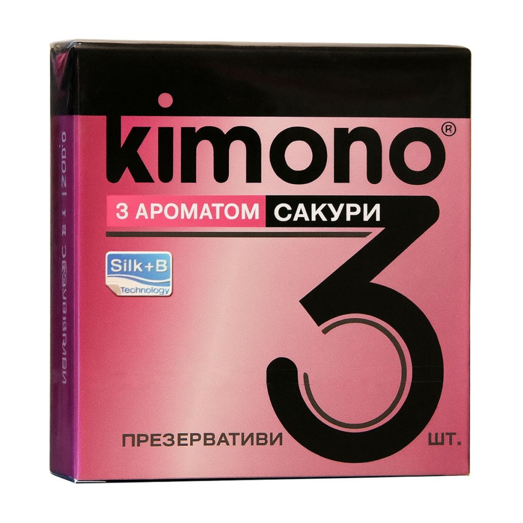 Презервативи Kimono 3шт з ароматом сакури