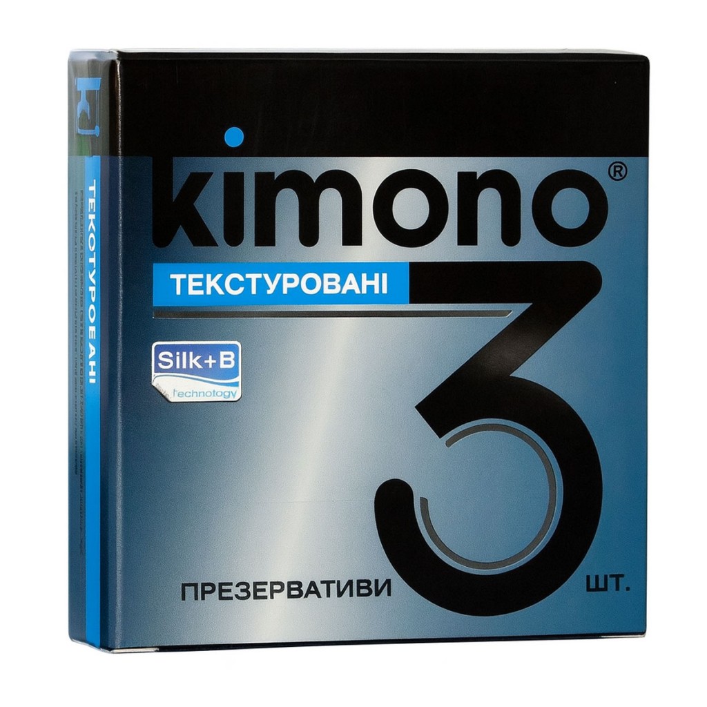 Презервативи Kimono 3шт текстуровані