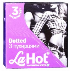 Презервативи LaHot 3шт Dotted c крапками РОЗПРОДАЖ