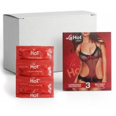 Блок презервативів La Hot 72шт гладкі (24 пачки по 3шт)