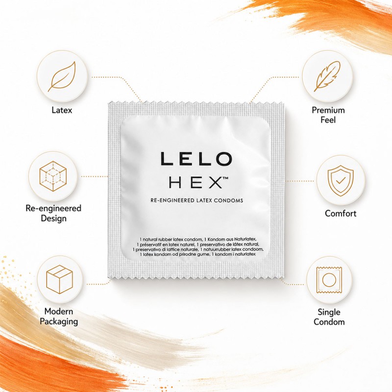 Сверхновые презервативы Lelo HEX Original 1шт