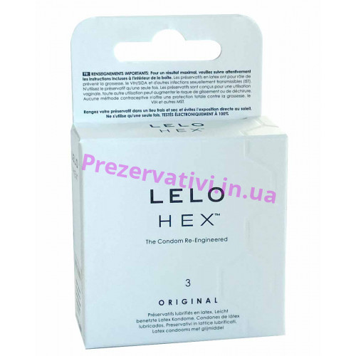 Сверхновые презервативы Lelo HEX Original 3шт - Фото№1