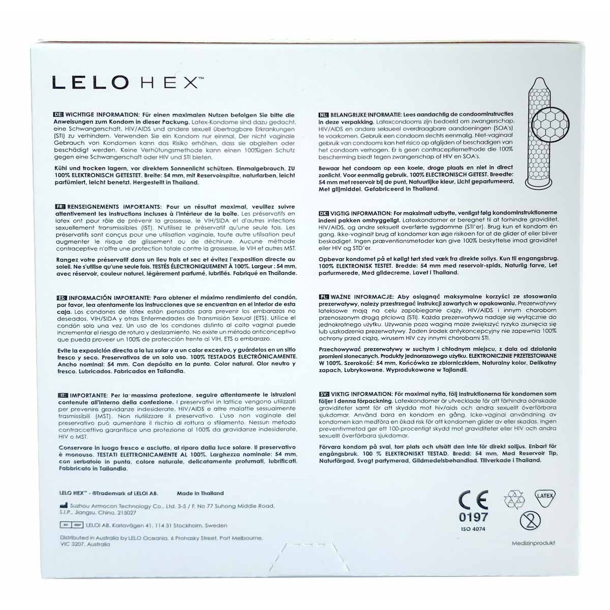 Сверхновые презервативы Lelo HEX Original 36шт