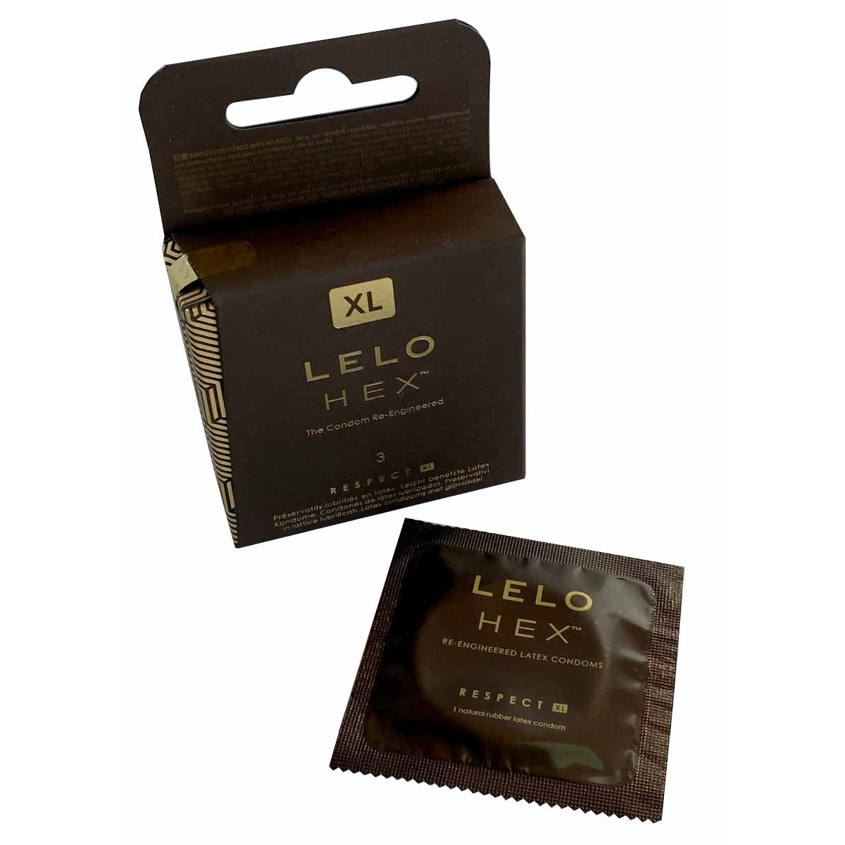 Сверхновые презервативы Lelo HEX Respect XL 3шт увеличенного размера