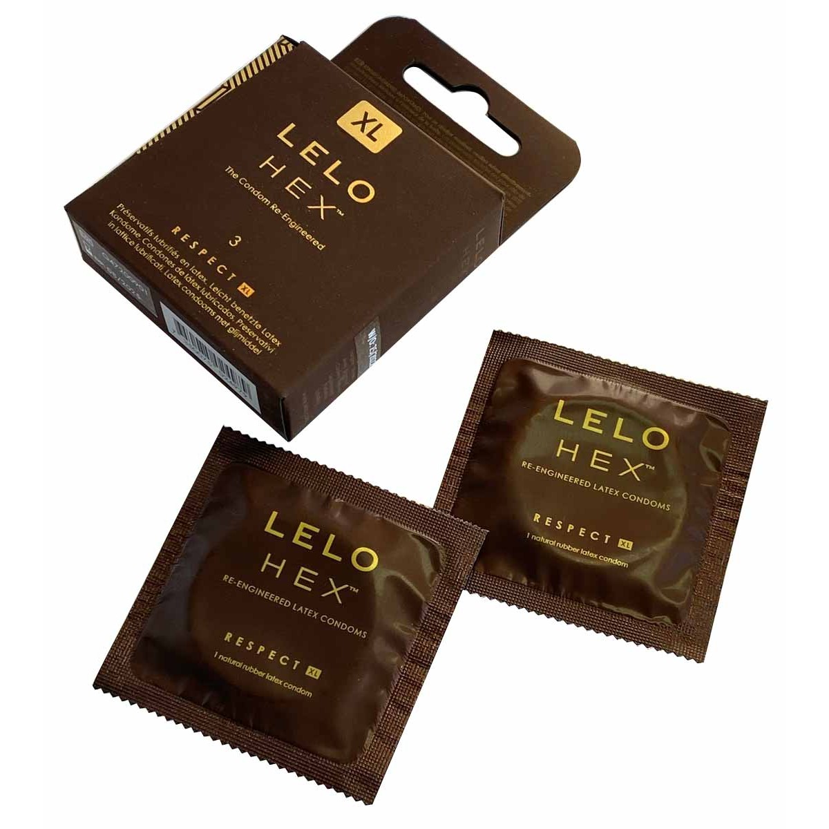 Сверхновые презервативы Lelo HEX Respect XL 3шт увеличенного размера