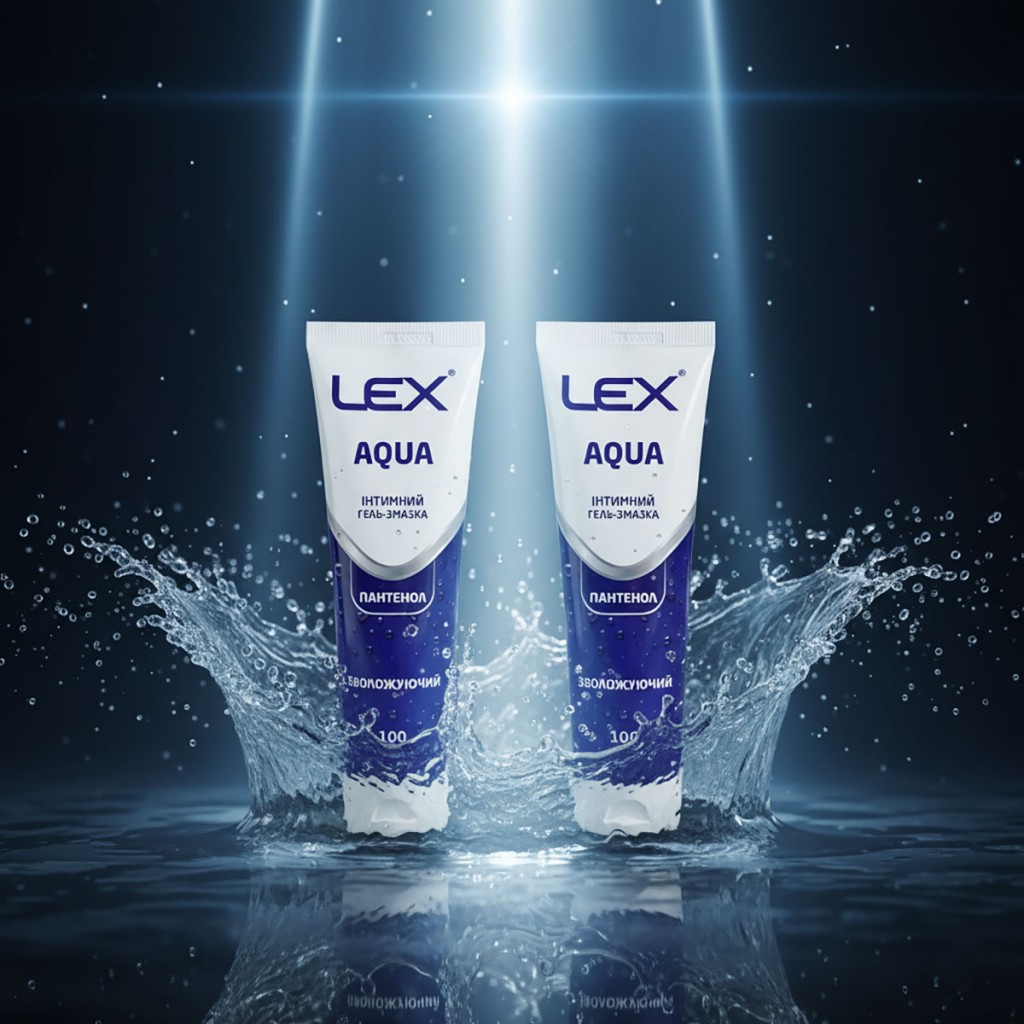 Гель-смазка Lex AQUA 100мл пантенол, увлажняющая, 2 шт